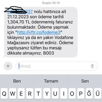 Vodafone Kullanmadığım İnternet Aşımı Ve Kendi Paketi 3 Katına Çıkartmaları