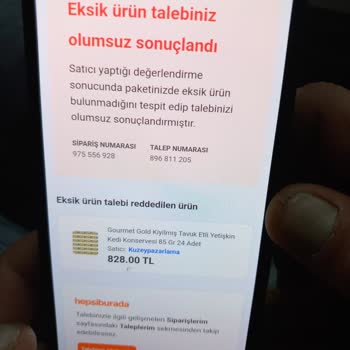 Hepsiburada Eksik Ürün Tam Ücret