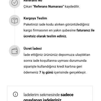 Pierre Cardin Giyim İade Onayı Bekletiliyor