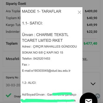 Charmé Butik Siparişim Neden Gönderilmiyor? Sürecin İncelenmesi Talebi
