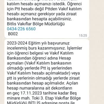 VGM Burs Yatırmıyor