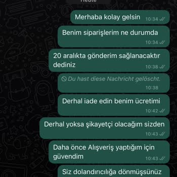 Nare Giyim Sipariş Göndermiyor İade De Etmiyor