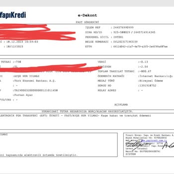 İncimia Design Tarafından Param Alındı Ancak Elime Ürün Ulaşmadı.