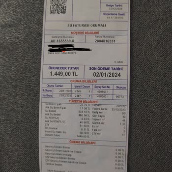İSKİ Fahiş Fiyat Eve 1 Ay İçin 1449 TL Fatura Kesmiştir