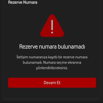 Vodafone Rezerve Numara Gözükmüyor