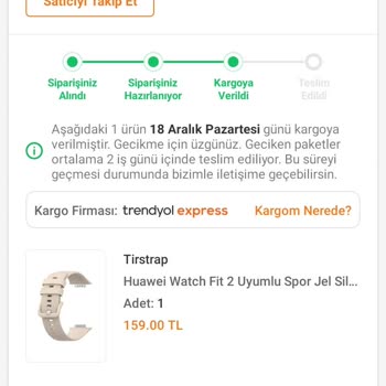 Trendyol Expres Gelmeyen Kargo