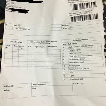 SPX Yanlış Ürün Göndermek