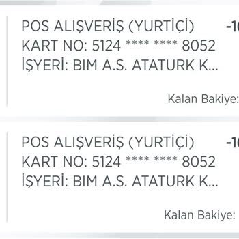BİM Fazla Çekilen Tutar