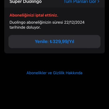 Duolingo Ücret İadesi İstiyorum