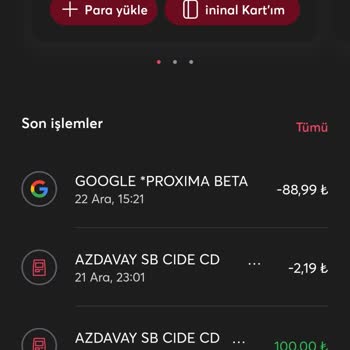 İninal Kart Google Proxima Beta Aboneliği İadesi Ve İptali Talebi