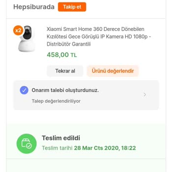 Hepsiburada Ürün Hakkında Yanlış Bilgi Vermesi.
