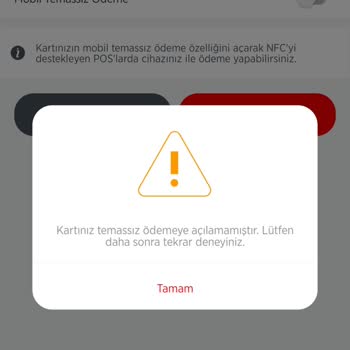 Ziraat Bankası NFC Temassız Ödeme Açılmıyor