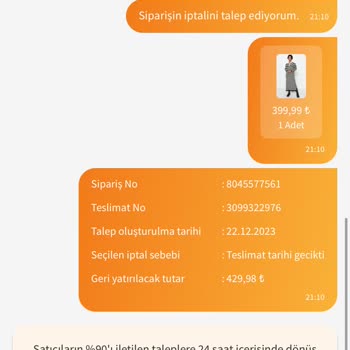 Trendyol Teslimat Tarihi Gecikti