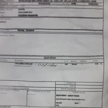 Kumtel Yetkili Servisi Servis Raporuna İşlenmeyen Ücretler