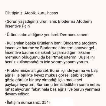 Bioderma Naos Müşteri Hizmetleri İlgisizliği