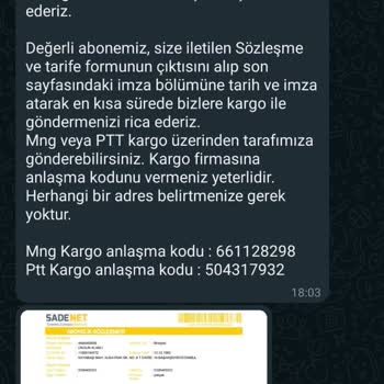 Sadenet İnternet Aboneliğinde Yanıltıcı İşlemler!