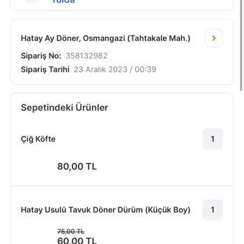 Migros Yemek 1.5 Saat Sonunda Gelmeyen Sipariş