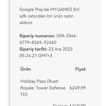 Google Play Satın Alma İşlem İptalinin Sağlanması