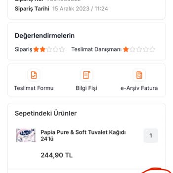 Migros Sanal Market İadeyi Almıyor