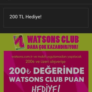 Watsons Müşteri Temsilcisine Ulaşım Sorunu Ve, Eksik Puan Yüklemesi