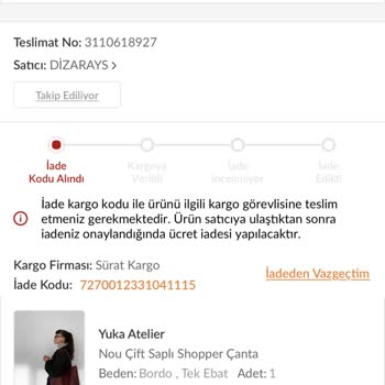 Sürat Kargo Kargom Asla Dağıtılmıyor