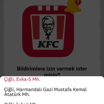 KFC Mahalle Seçme Sorunu