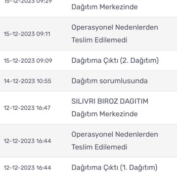 Kargomsende Silivri Dağıtım Merkezi Teslimat Yapmıyor