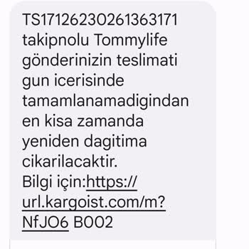 TommyLife Kargoist Gününde Teslim Etmedi