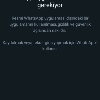 WhatsApp Resmi WhatsApp Hatası
