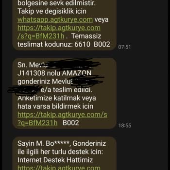AGT Kurye Elime Ulaşmayan Kargoyu Ulaştı Olarak Göstermesi