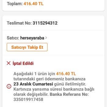Trendyol Firması Ürünümü Vermediler