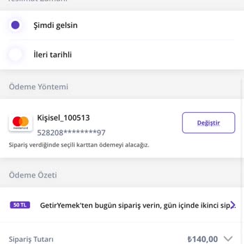 GetirYemek Verilen Kuponun Kullanılamaması