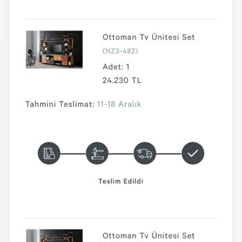 Vivense Eksik Parçalı Ürün Teslimatı ve Eksik Parçayı Tedarik Etmeme