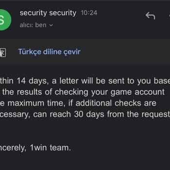 1win Para Çekim Geciktirme Şikayet