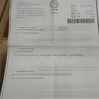 Xiaomi Marka Robot Süpürge Mağduriyeti