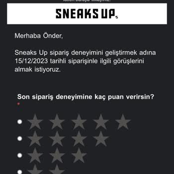 Sneaks Up Kendi Kafalarına Göre Ürün İptali