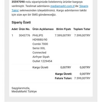 Media Markt Aldığım Ürün Bilgim Dışında İade Edildi