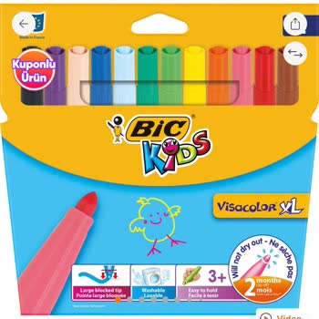 Bic Kids Visa Color XL Yıkanabilir Keçeli Boya