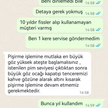Fissler Fenerci Servis Çalışmıyor Hakaret Ediyor