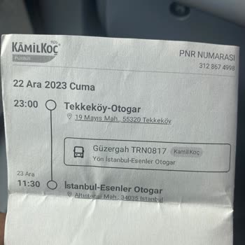 Kamil Koç Sorumsuzluğu Şahıs Otobüsüne Bilgi Vermeden Bilet Kesilmesi