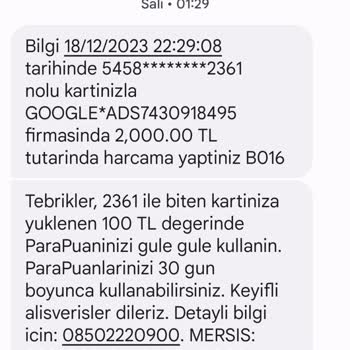 Google AdSense Kartımdan İzinsiz İşlemler Ve Bankanın Tavırları