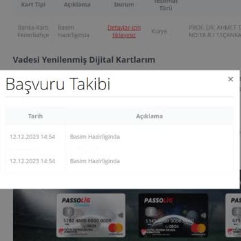 Passolig Kart Basım Teslimi