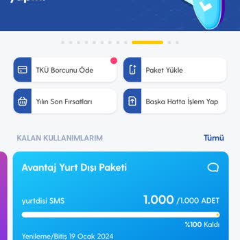 Turkcell Avantaj Yurt Dışı Paketi