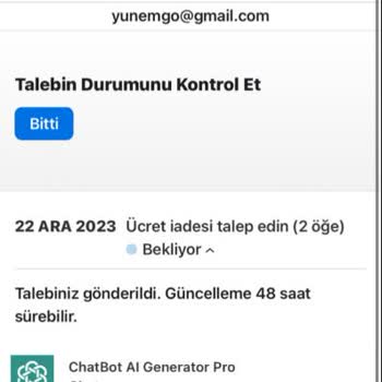 Apple App Store Para İadesi Talebi