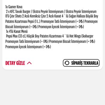 KFC Ücret İadesi Yapmıyor