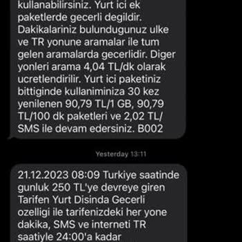 Turkcell Yurt Dışı Kullanımı İçin SIM Kart Sorunu