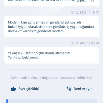 TurkNet Modemi İade Ettiğim Halde Benden Modem Parası Aldı