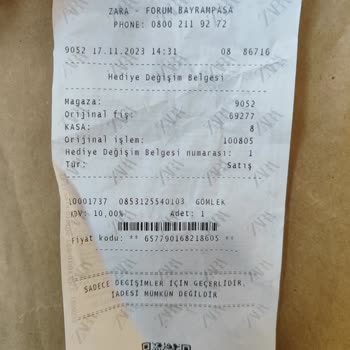 Zara Mağazası Ürün Değişimi Yapmıyor