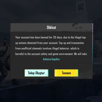 PUBG (Pubgmobile.com) Hesap Ban Yeme