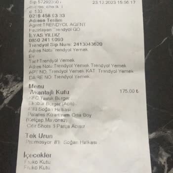 KFC Den Eksik Siparişler Tamamlanmıyor Parayı Geri Alamıyorum